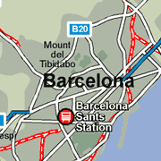 Spoorwegkaart van Barcelona