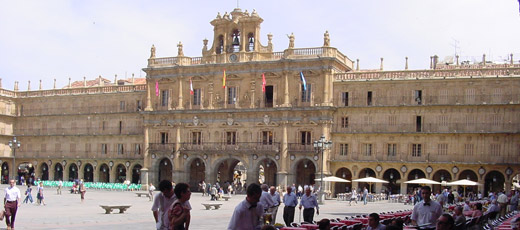 The Plaza Mayor in Salamanca The Plaza Mayor in Salamanca