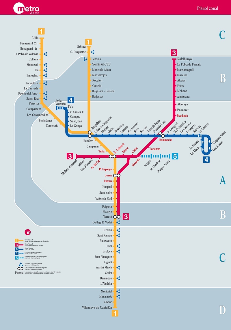 Barcelona Underground Map