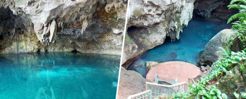 La Grotte de Tres Ojos á Saint Domingue